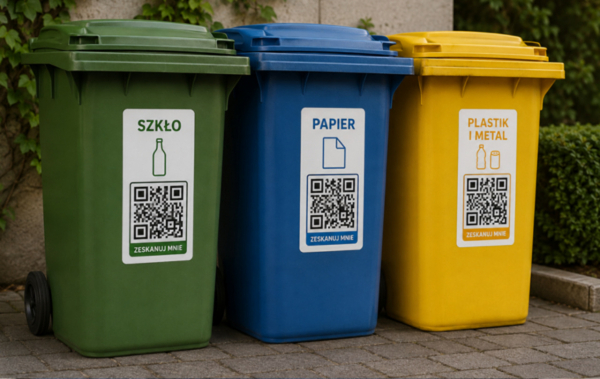Kody QR w segregacji śmieci